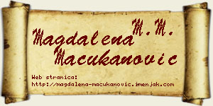 Magdalena Mačukanović vizit kartica